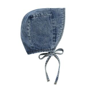 NWT Rylee and Cru Indigo Baby Brimmed Bonnet 6-12M